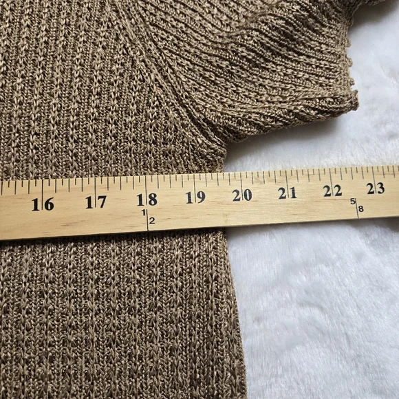 Vintage Sag Harbor Women's Silk Blend Sweater Cartigon Button up Short Sleeves - Picture 5 of 6